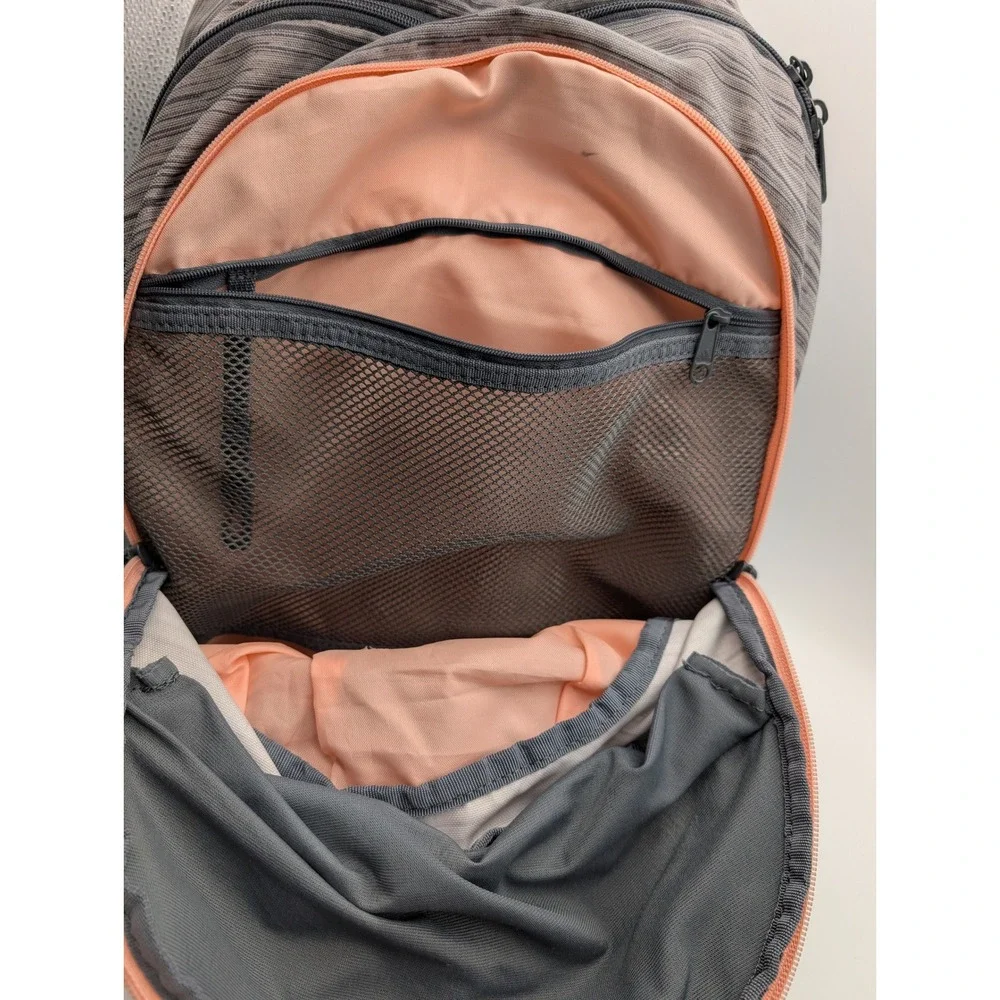 Adidas LoadSpring Backpack Gray Space Dye Coral Blue School Travel Bag